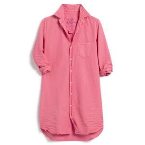 NWOT Frank & Eileen Mary Dress Classic Shirtdress Famous Denim Flamingo Pink